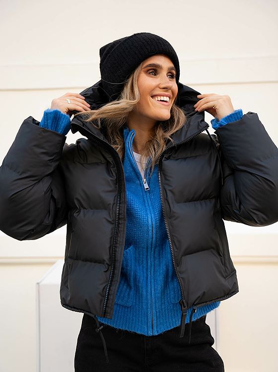 Rains Alta Short Puffer Jacket Black