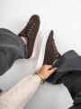 Roberto Rosso Gorbio Low Suede Dark Brown