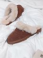 Roberto Rosso Sheepskin Slipper Brown