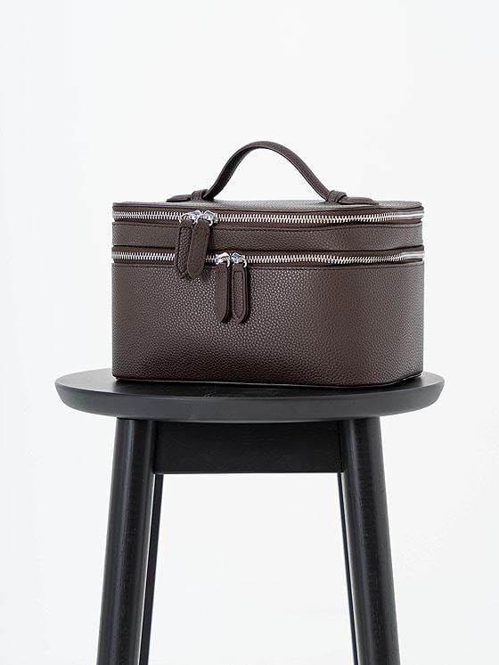 Roberto Rosso Terra Cosmetic Bag Dark Brown