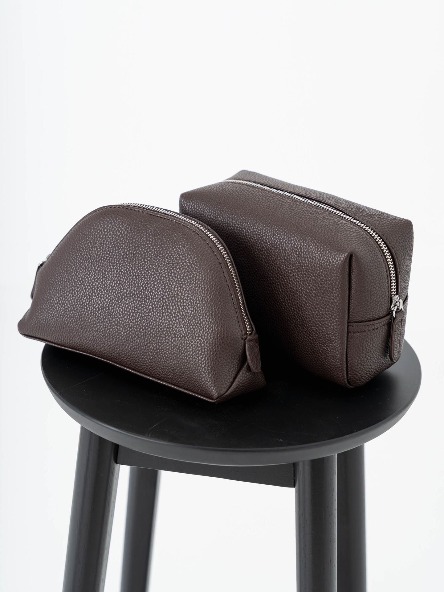 Roberto Rosso Terra Toiletry Bag Dark Brown