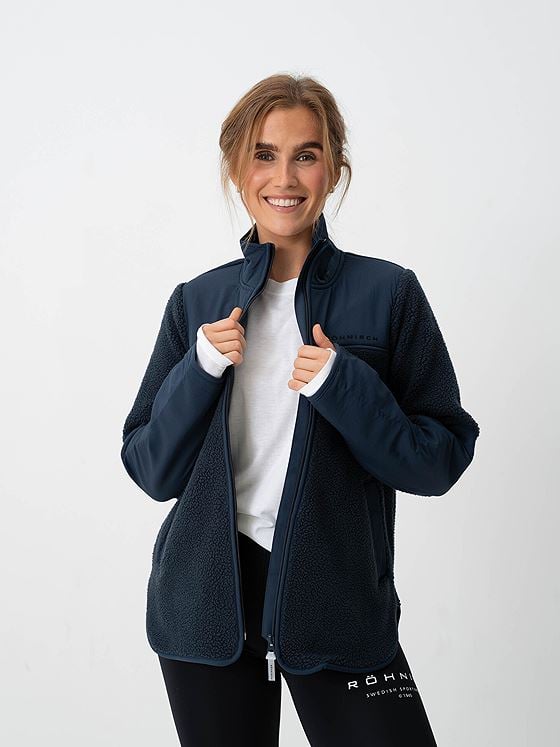 Röhnisch Phoebe Pile Jacket Space Navy
