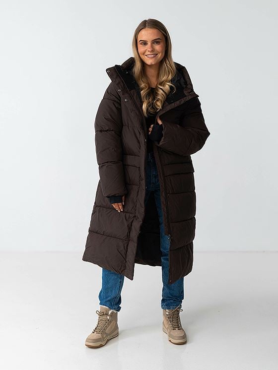 Röhnisch Reign Hood Coat Seal Brown