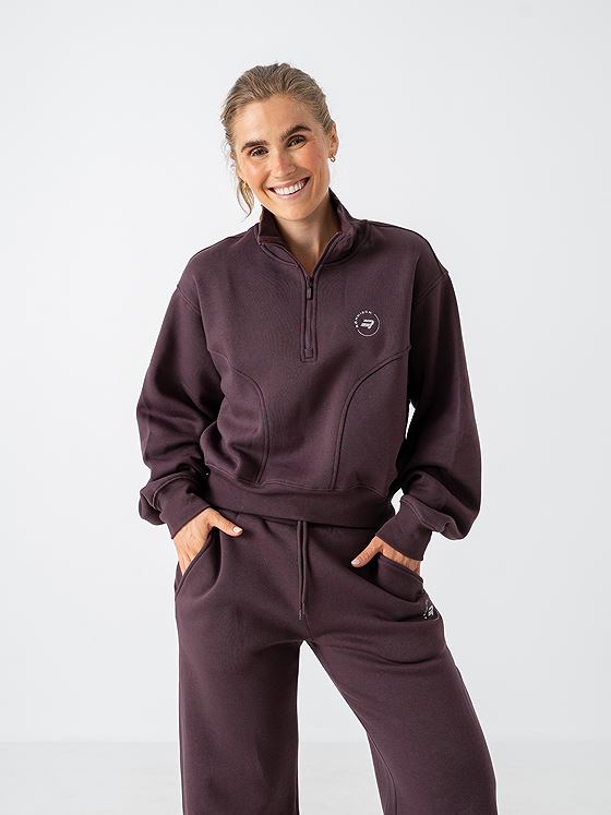 Röhnisch Soft Sweat Half Zip Huckleberry