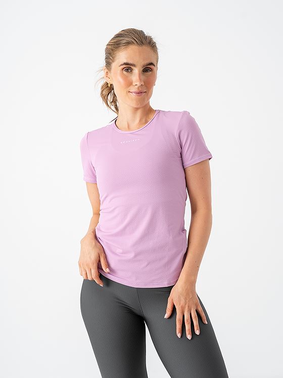 Röhnisch Jacquard Short Sleeve Top Smoky Grape