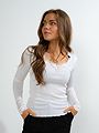 Rosemunde Benita Silk T-Shirt W/ Lace New White