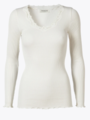 Rosemunde Babette Silk T-Shirt W/ Lace New White