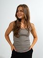 Rosemunde Babette Silk Top With Lace Brown Melange