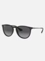 Ray-ban Erika Rammefarge: Rubber Black / Linsefarge: Light Grey Gradient Dark Grey