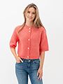 Second Female Andrea Knit Rib Cardigan Spiced Coral