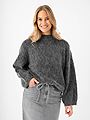 Second Female Anneleen Knit O-Neck Volcanic Ash