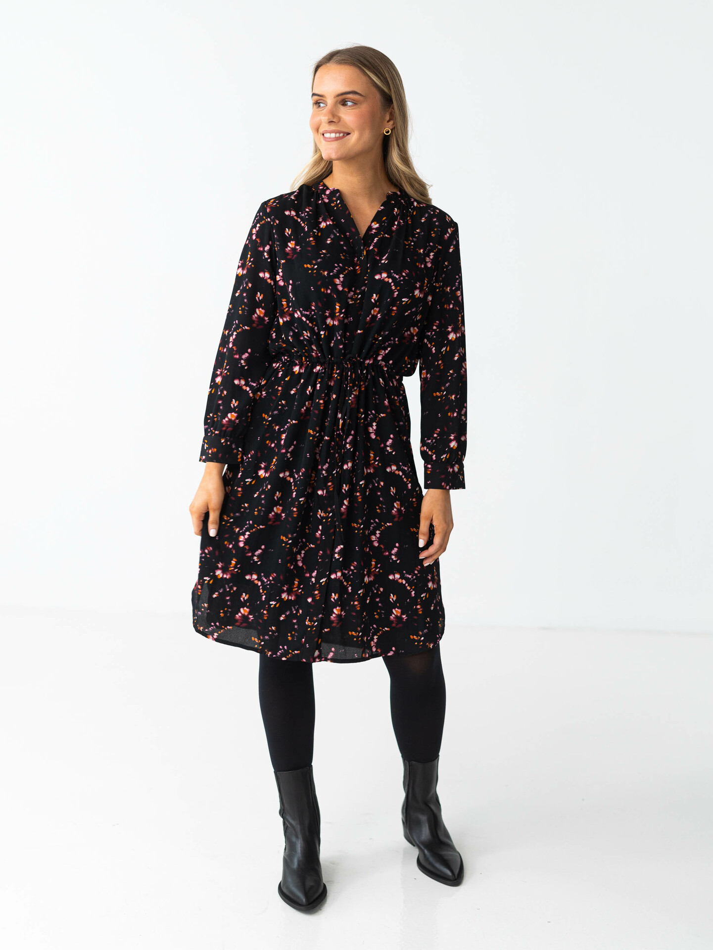 Brenda Damina 7 8 Midi Dress Blue Bell Aop Aop