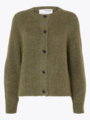 Selected Femme Lulu Long Sleeve Knit Short Cardigan Dusky green melange