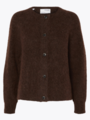 Selected Femme Lulu Long Sleeve Knit Short Cardigan Java Melange