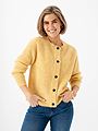 Selected Femme Lulu Long Sleeve Knit Short Cardigan Ochre Melange