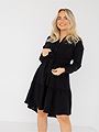 Selected Femme Mivia Long Sleeve Short Dress Black