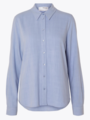 Selected Femme Viva Long Sleeve Shirt Blue Heron