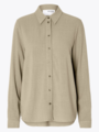 Selected Femme Viva Long Sleeve Shirt Greige