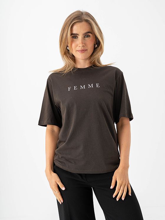 Selected Femme Vilja Short Sleeve Printed Tee Delicioso / Bright White