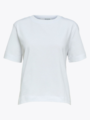 Selected Femme Essential Short Sleeve Boxy Tee White