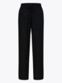 Selected Femme Viva Gulia Mid Waist Long Linen Pant Black