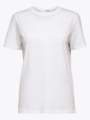 Selected Femme My Essential Short Sleeve O-Neck Tee Bright White