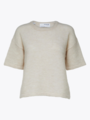 Selected Femme Liliana ME 2/4 Knit O-Neck Birch Melange
