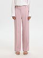 Selected Femme Rita Mid Waist Wide Pant Bleached Mauve Melange