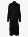 Selected Femme Maline Long Sleeve Knit Dress High Neck Black