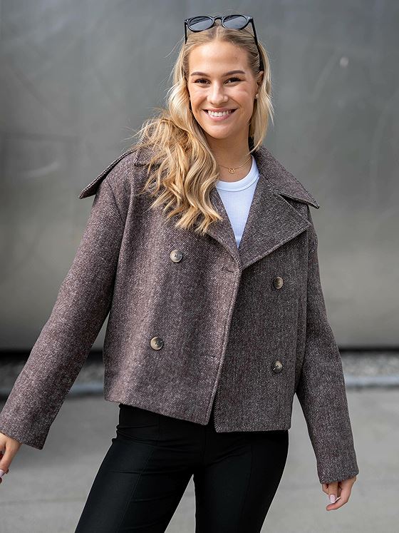 Selected Femme Bitta Short Wool Jacket Java