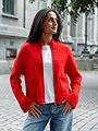 Selected Femme Sia Ras Long Sleeve Knit Zipper Cardigan Equestrian Red
