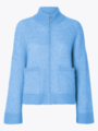 Selected Femme Sia Ras Long Sleeve Knit Zipper Cardigan Ultra Marine