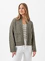 Selected Femme Sia Ras Long Sleeve Knit Zipper Cardigan Vetiver Melange