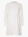 Selected Femme Tatiana Long Sleeve Short Embr Dress Bright White