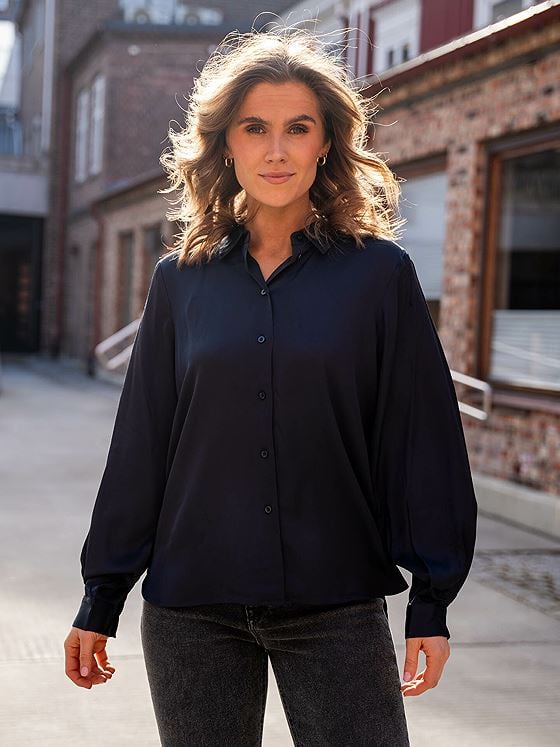 Selected Femme Talia-Franziska Long Sleeve Shirt Dark Sapphire