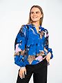 Selected Femme Mariette All Over Print Top Dark Sapphire