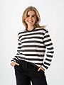 Selected Femme Essential Long Sleeve Striped Boxy Tee Delicioso