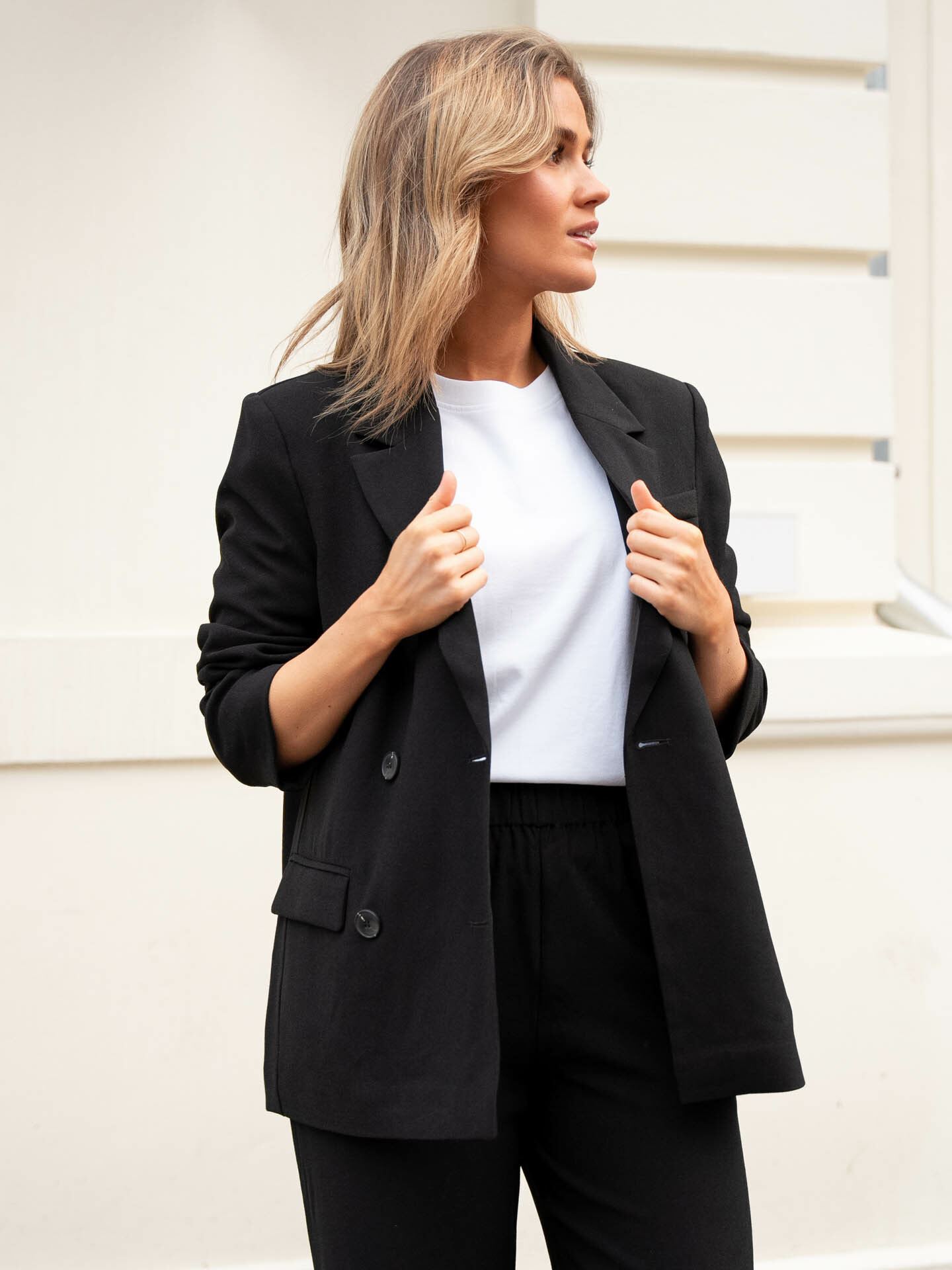 Selected Femme Tinni Long Sleeve Relaxed Blazer Black