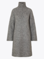 Selected Femme Sia Ras Long Zipper Knit Dress Medium Grey Melange