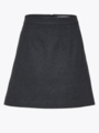 Selected Femme Mercy-Ula High Waisted Mini Wool Skirt Dark Grey Melange