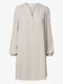 Selected Femme Viva Long Sleeve Short V-Neck Dress Sandshell