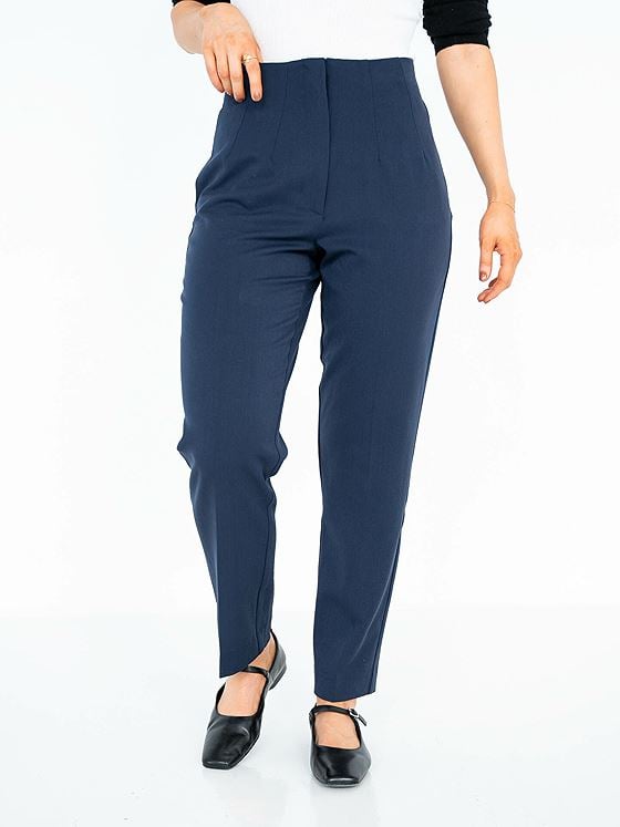 Selected Femme Emma-Tia High Waisted Tapered Pant Dark Sapphire