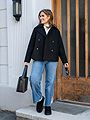 Selected Femme Alma Short Wool Jacket Black