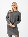 Selected Femme Lulu Long Sleeve Knit Frill Cuff O-Neck Medium Grey Melange