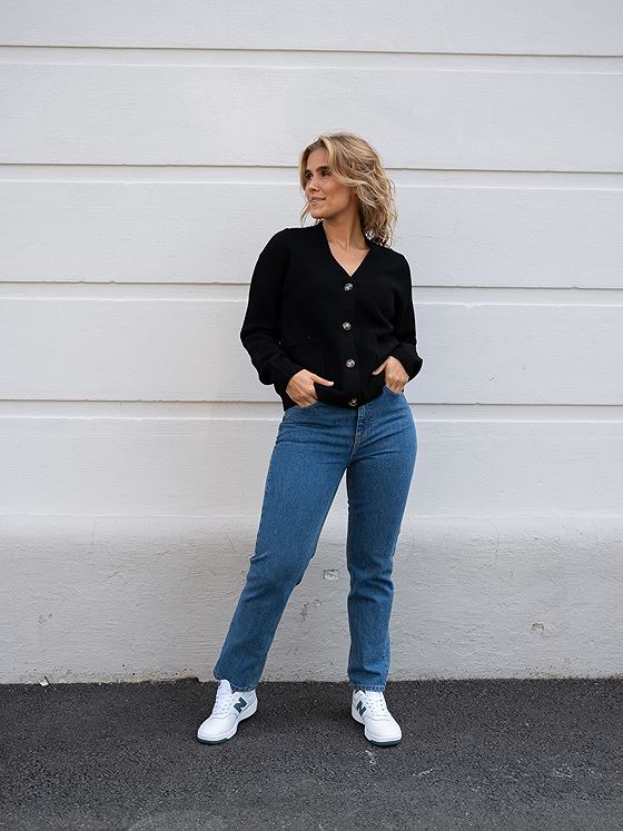 Selected Femme Ana Long Sleeve Knit Cardigan Black