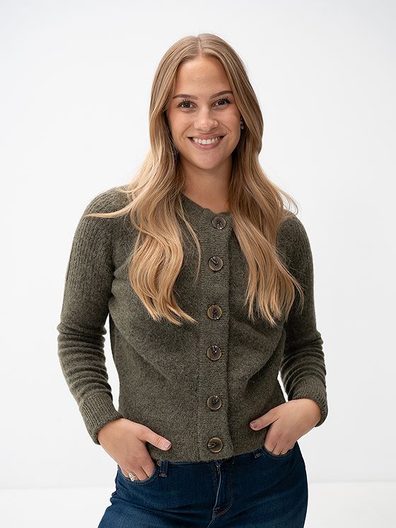 Selected Femme Sia Ras Long Sleeve Knit Cardigan Kalamata