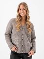 Selected Femme Alva Long Sleeve Knit Cardigan Steel Gray Birch