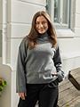 Selected Femme Cille Long Sleeve Knit High Neck Medium Grey Melange