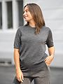 Selected Femme Hella Short Sleeve Knit O-Neck Medium Grey Melange