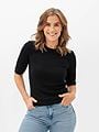 Selected Femme Ingrid 2/4 Knit O-Neck Black